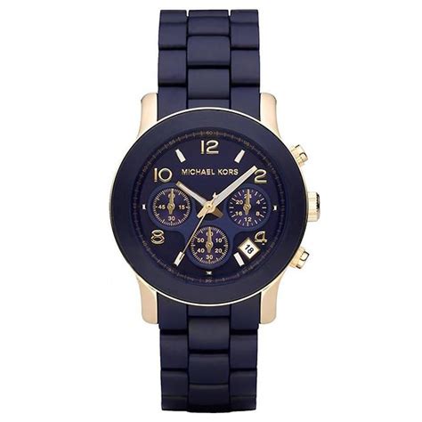 reloj michael kors mk5316|Michael Kors Women's MK5316 Runway Navy Silicone Watch.